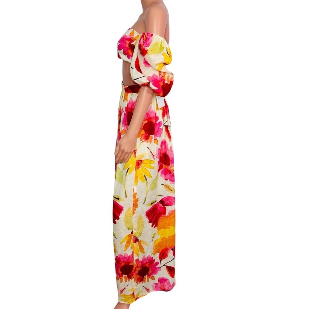 RUMER Coco & Lola Exclusive Floral Print Camille Crop Top & Sunshine Skirt - Picture 5 of 13